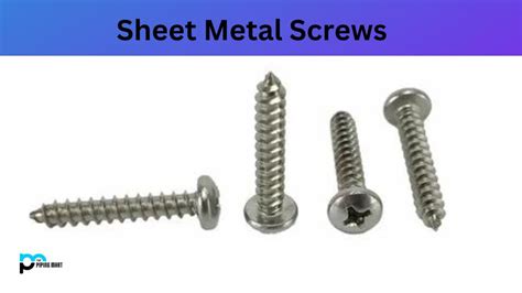 Types And Uses Of Sheet Meta Screws 